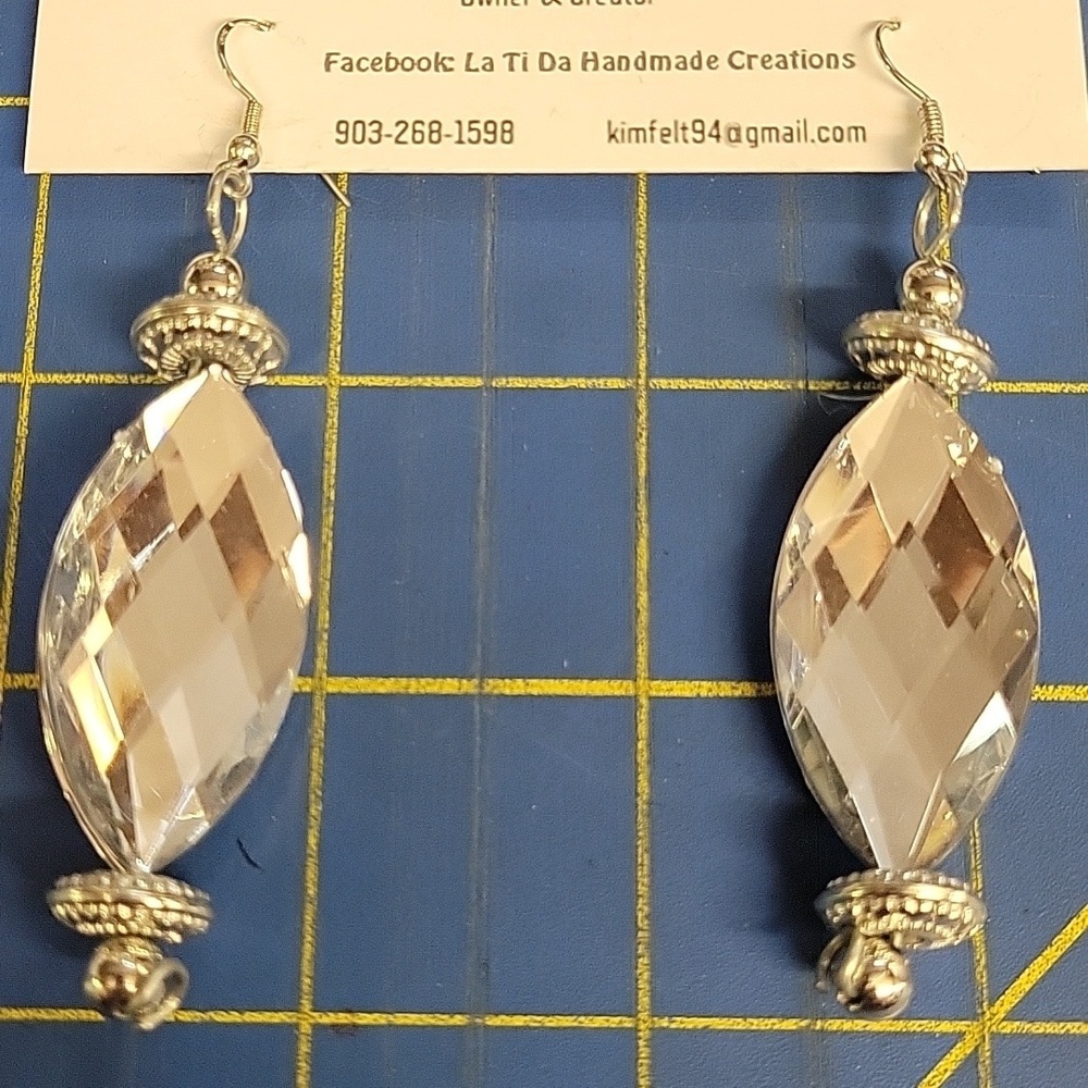 Clear Cathedral Dangle Earrings